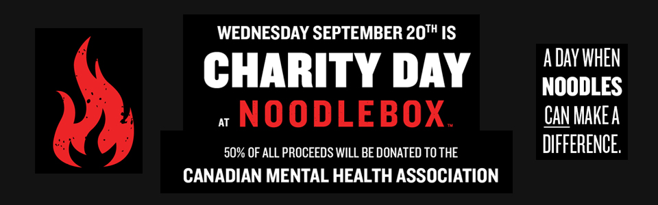 September 20 is Charity Day at Noodlebox
