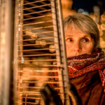 Portrait of Mature Woman Outdoors at Night, Christmas, Carinthia, Austria